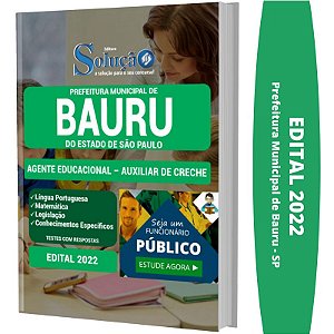 Apostila Bauru SP - Agente Educacional - Auxiliar de Creche