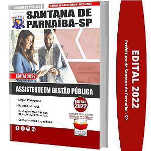 Apostila Santana de Parnaíba SP Assistente de Gestão Pública