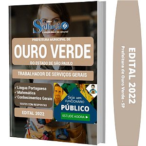 Apostila Concurso Ouro Verde SP Trabalhador Serviços Gerais