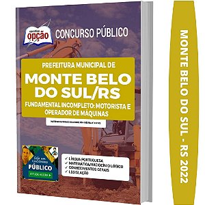 Apostila Monte Belo do Sul RS Motorista e Operador Máquinas