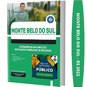 Apostila Monte Belo do Sul RS Motorista Operador de Máquinas