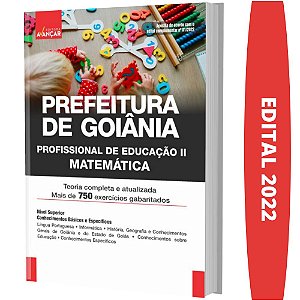 Apostila PREFEITURA DE GOIÂNIA - PROFISSIONAL2 - MATEMÁTICA