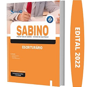 Apostila Concurso Sabino SP - Escriturário