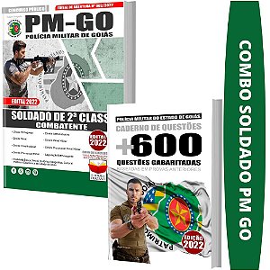 Kit Apostila Concurso PM GO - Soldado + Caderno de Testes