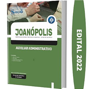 Apostila Prefeitura Joanópolis SP - Auxiliar Administrativo