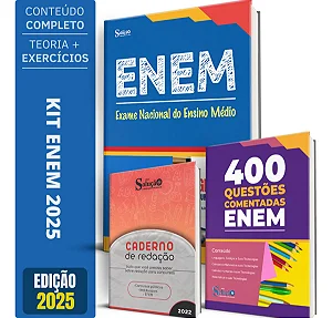 Kit ENEM 2025 - Apostila Completa + Questões Comentadas + Caderno de Redação