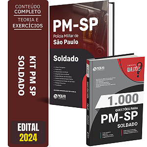 Kit Apostila PM SP Soldado 2024 + Livro de Questões Gabaritadas