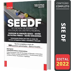 Apostila SEDF CARREIRA MAGISTÉRIO E ASSISTÊNCIA À EDUCAÇÃO