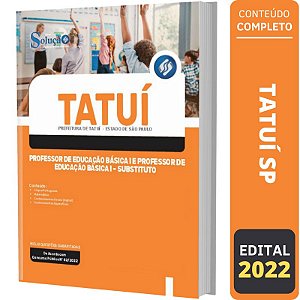 Apostila Prefeitura Tatuí SP Professor de Educação Básica 1