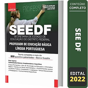Apostila SEDF - PROFESSOR EDUCAÇÃO BÁSICA LÍNGUA PORTUGUESA