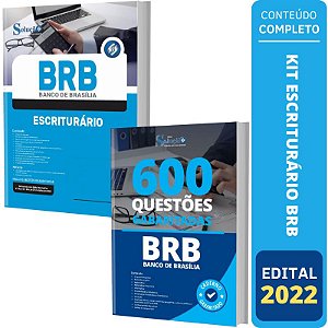 Kit Apostila Concurso Escriturário BRB + Caderno de Testes