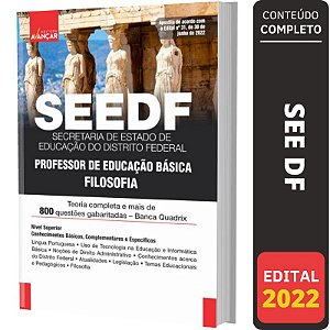 Apostila SEDF - PROFESSOR DE EDUCAÇÃO BÁSICA - FILOSOFIA