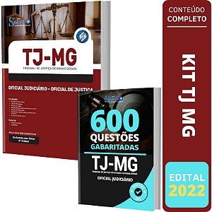 Kit Apostila TJ MG - Oficial de Justiça + Caderno de Testes