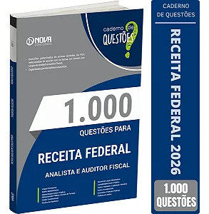 Livro 1000 Questões Receita Federal 2026 - Analista e Auditor Fiscal