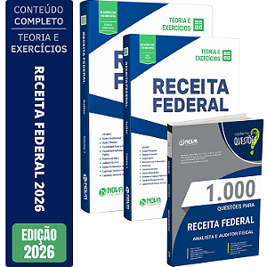Kit Apostila Receita Federal 2026 - Auditor Fiscal + 1000 Questões