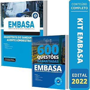 Kit Apostila EMBASA - Agente Administrativo + Caderno Testes