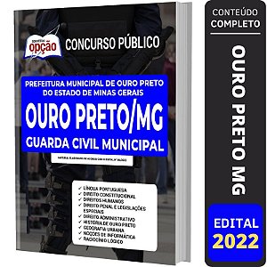 Apostila Prefeitura Ouro Preto MG - Guarda Civil Municipal