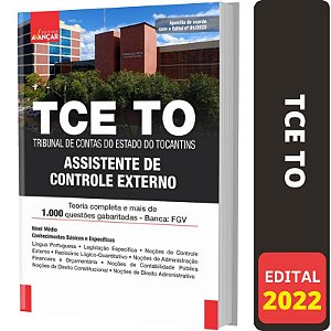 Apostila Concurso TCE TO - ASSISTENTE DE CONTROLE EXTERNO