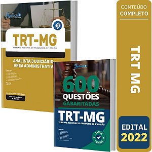 Kit Apostila Trt Mg - Analista Área Administrativa + Testes