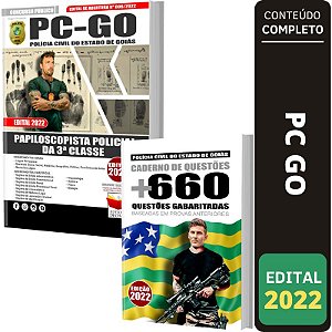 Kit Apostila PC GO - Papiloscopista Policial + Testes