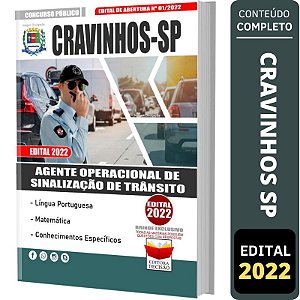 Apostila Cravinhos Sp - Agente Operacional De Trânsito