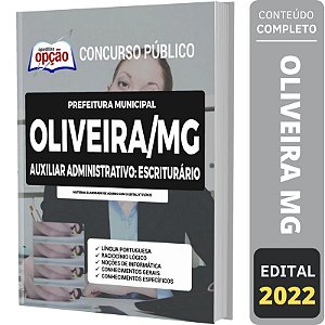 Apostila Prefeitura Oliveira MG - Auxiliar 1 Escriturário