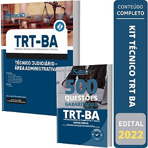 Kit Apostila TRT BA - Técnico Área Administrativa + Testes
