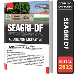 Apostila Seagri Df - Agente Administrativo
