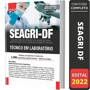 Apostila Seagri Df - Técnico Em Laboratório