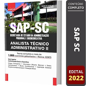 Apostila Concurso SAP SC - ANALISTA TÉCNICO ADMINISTRATIVO 2