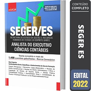 Apostila SEGER ES Analista do Executivo - Ciências Contábeis