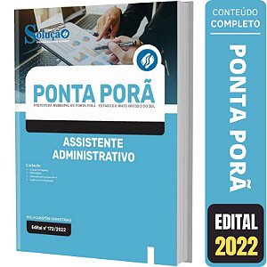 Apostila Prefeitura Ponta Porã MS Assistente Administrativo
