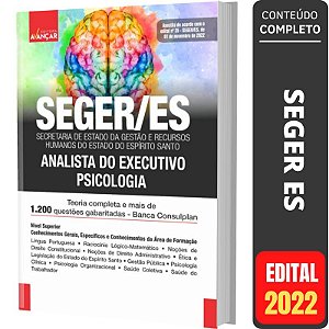 Apostila Concurso SEGER ES Analista do Executivo Psicologia