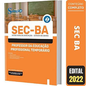Apostila SEC BA - Professor Educação Profissional Temporário