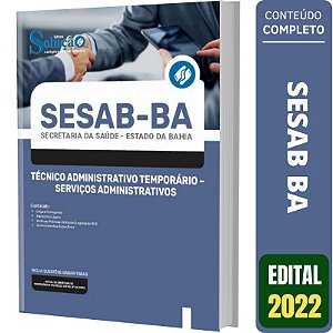 Apostila Concurso SESAB BA Técnico Serviços Administrativos