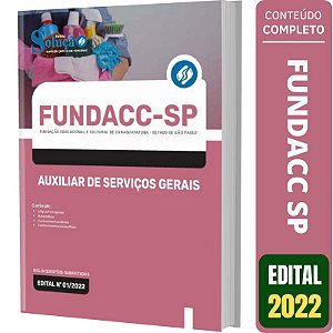 Apostila Concurso FUNDACC SP - Auxiliar de Serviços Gerais