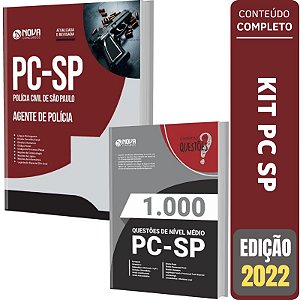 Kit Apostila Concurso PC SP - Agente de Polícia + Testes