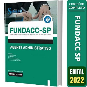 Apostila Concurso FUNDACC SP - Agente Administrativo