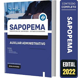 Apostila Concurso Sapopema PR - Auxiliar Administrativo