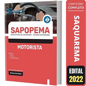 Apostila Concurso Sapopema PR - Motorista