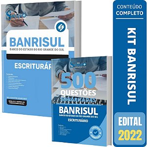 Kit Apostila Escriturário BANRISUL + Caderno de Testes