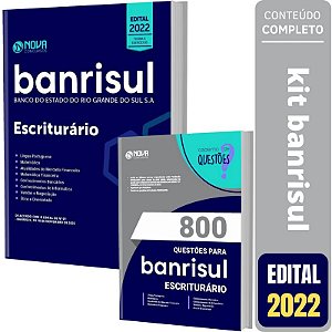 Kit Apostila Concurso BANRISUL - Escriturário + Questões
