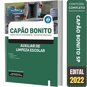 Apostila Concurso Capão Bonito SP - Auxiliar Limpeza Escolar