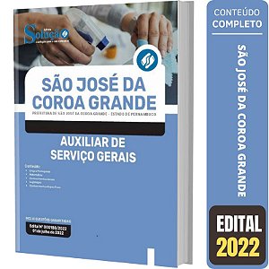 Apostila São José da Coroa Grande - Auxiliar Serviços Gerais