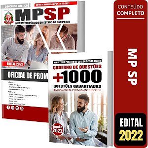Kit Apostila MP SP - Oficial de Promotoria 1 + Testes