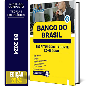 Apostila Banco Do Brasil 2024 - Escriturário - Agente Comercial