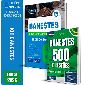 Kit Apostila BANESTES 2026 - Técnico Bancário + Caderno 500 Questões