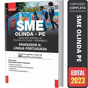 Apostila SME Olinda PE - Professor 2 - Língua Portuguesa