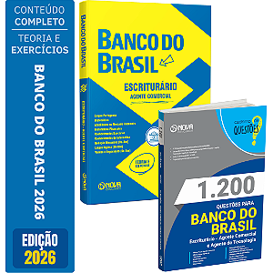 Kit Apostila Banco Do Brasil 2026 - Agente Comercial + 1200 Questões
