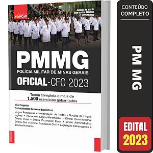Apostila PM MG - Polícia Militar Minas Gerais - Oficial CFO